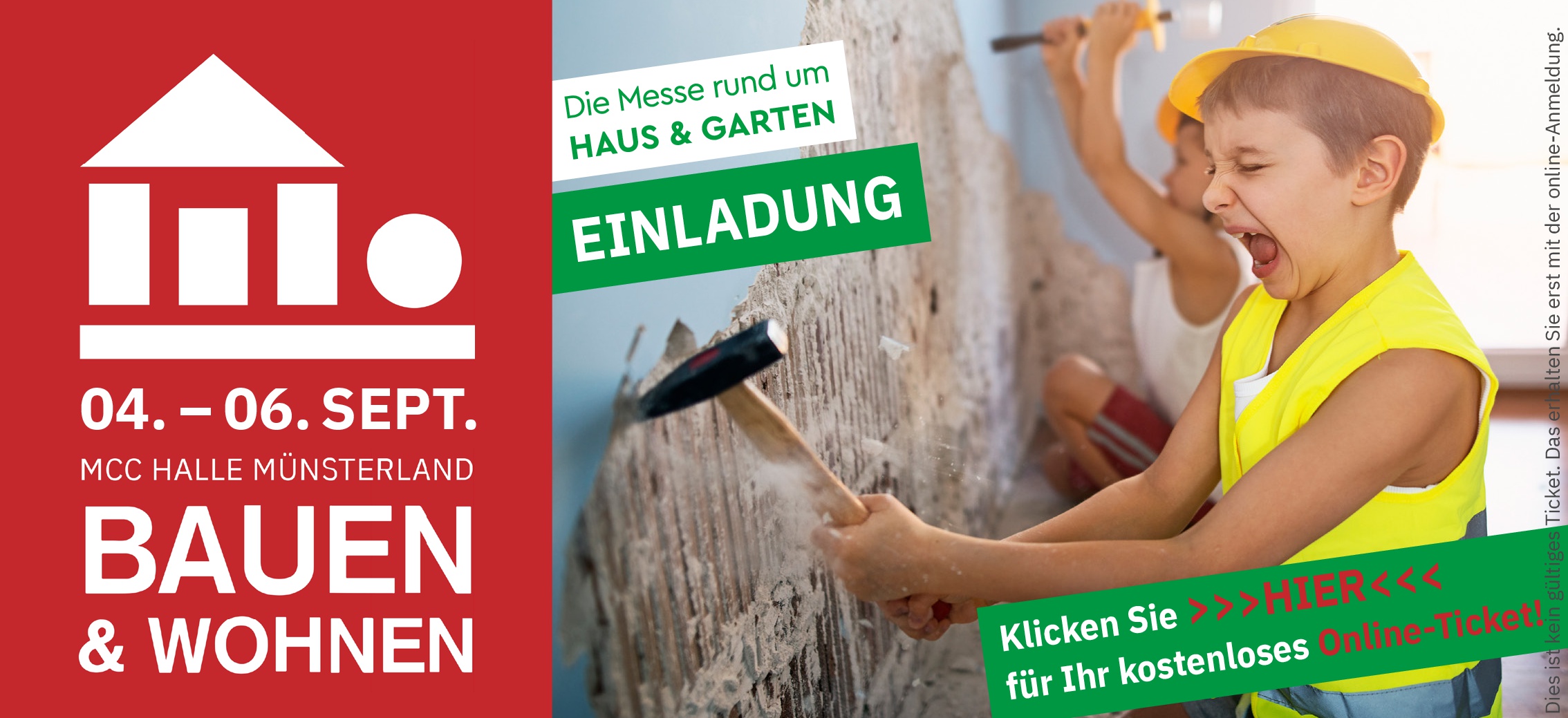 kostenlose Eintrittskarten Bau und Wohnen M�nster Halle M�nsterland